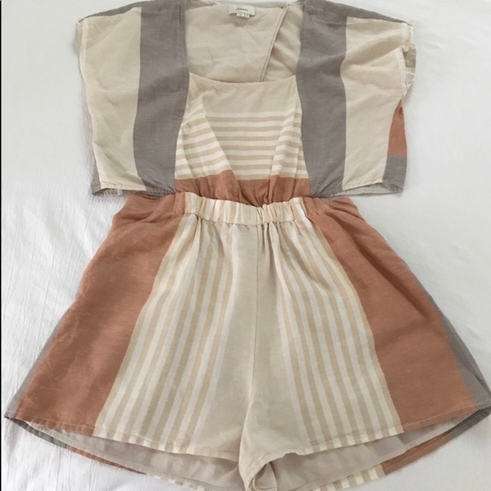 Perfect linen romper from Anthropologie